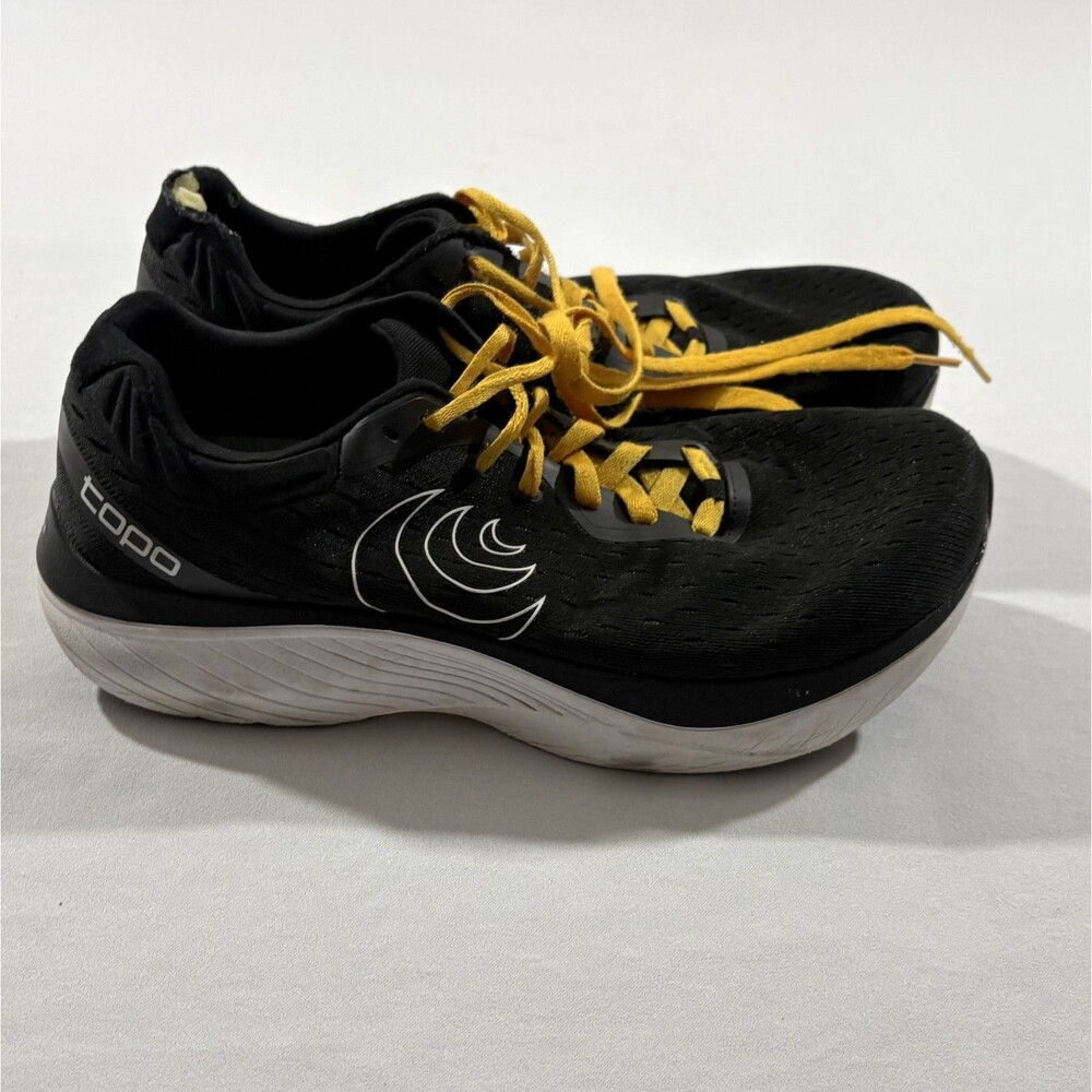 Topo Athletic Atmos Shoes Mens Wide Black White Road Running Sneakers Sz 12